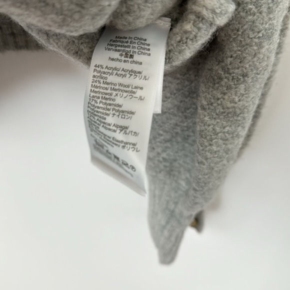 J.Crew Odette Sweater Lady Merino Wool Alpaca Blend Jacket in Grey Size: XL - Picture 6 of 7